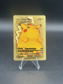 Pikachu VMAX 044/185 Pokemon Gold Foil Card (Fan Art) - Image 1