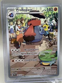 Pokemon TCG Probopass Twilight Masquerade Holo Illustartion Rare Card 182/167 - Image 1