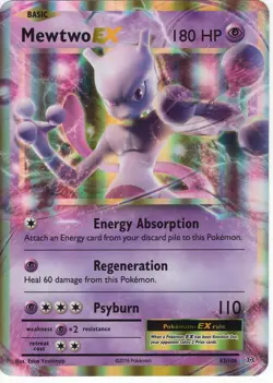 Mewtwo EX - 52/108 - Jumbo Cards (PR) XY Evolutions Ultra Rare Pokemon - Image 1