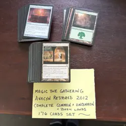 MTG AVACYN RESTORED Complete COMMON UNCOMMON BASIC LAND SET 176 CARDS MAGIC NM - Image 1