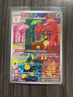 Sawsbuck 166/162 Pokemon TCG Temporal Forces Holo Card Illustration Rare NM - Image 1