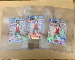 (Sealed) One Piece CCG Us Voyage Monkey D. Luffy College BKB Card - in Hard Case - Image 1
