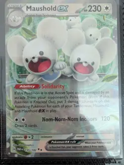 Maushold EX HP230 2023 Collectible Rare Holo Pokemon Card PAR 155/182 NM - Image 1