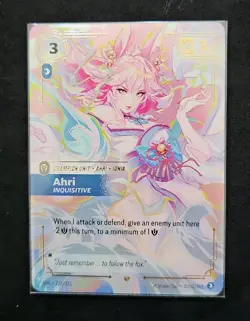 Overnumbered Ahri Inquisitive - Riftbound Spiritforged 227/221 Showcase Card - Image 1