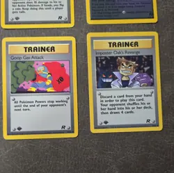 Pokemon TCG Team Rocket Vintage 4-Card Lot - Digger, Goop Gas, Oak 1st edition - Image 2