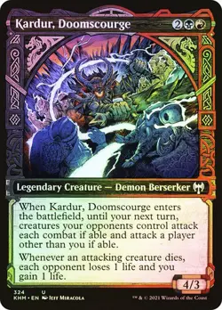 Kardur, Doomscourge (Showcase) Kaldheim MTG MAGIC LGND DEMON BERSEKER FOIL O244 - Image 1
