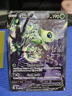 Pokemon TCG Celebi v 245/264 Fusion Strike Alternate Art Rare Holo Card NM/M - Image 1