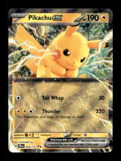 PIKACHU EX 028/131 DOUBLE RARE PRISMATIC EVOLUTIONS POKEMON HOLO NM/M - Image 1
