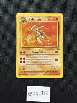 Pokemon WOTC Fossil Set - Kabutops - 24/62 - Unlimited Ed -Non Holo RARE - NM/LP - Image 1