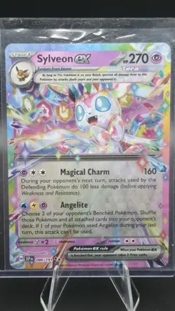 Pokemon Sylveon ex 086/191 Sv08: Surging Sparks Double Rare Holo 270HP Full Art - Image 1