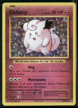 Clefairy 63/108 Holo Rare Evolutions Pokemon Holo Near Mint - Image 1