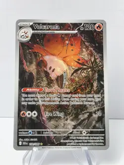 Pokemon Volcarona 100/086 Sv: Black Bolt Illustration Rare Holo 120 HP English - Image 1