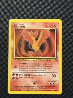 Pokemon WOTC Fossil Set - Moltres - 27/62 - Unlimited Ed - Non Holo RARE - NM - Image 2