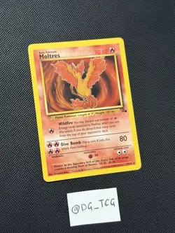 Pokemon WOTC Fossil Set - Moltres - 27/62 - Unlimited Ed - Non Holo RARE - NM - Image 3