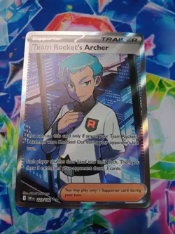 Team Rocket's Archer 223/182 Ultra Rare Destined Rivals Pokemon Holo Near Mint - Image 1