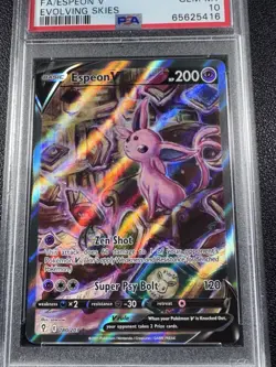 Pokemon Espeon V Alternate Full Art Ultra Rare 180/203 PSA 10 GEM MINT Evolving - Image 2