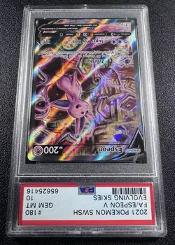 Pokemon Espeon V Alternate Full Art Ultra Rare 180/203 PSA 10 GEM MINT Evolving - Image 3