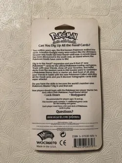1999 Pokemon Fossil Blister Pack Factory Sealed UnopenedWOTC Aerodactyl Heavy U - Image 3