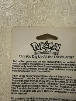 1999 Pokemon Fossil Blister Pack Factory Sealed UnopenedWOTC Aerodactyl Heavy U - Image 4