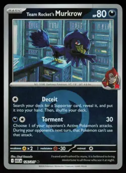 Team Rocket's Murkrow 126/217 Holo Ascended Heroes Pokemon Reverse Holo NM - Image 1