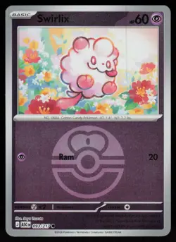 Swirlix (Love Ball) 093/217 Common Ascended Heroes Pokemon Reverse Holo NM - Image 1
