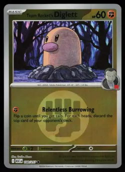 Team Rocket's Diglett 100/217 Ascended Heroes Pokemon Reverse Holo NM - Image 1