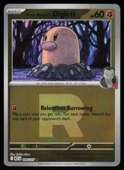 Team Rocket's Diglett 100/217 Holo Ascended Heroes Pokemon Reverse Holo NM - Image 1