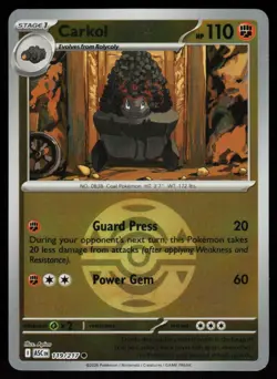 Carkol (Dusk Ball) 119/217 Holo Common Ascended Heroes Pokemon Near Mint - Image 1