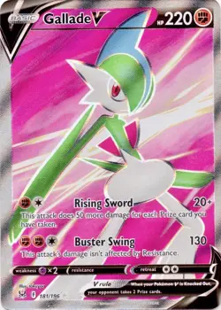 Gallade V - 181/196 - Pokemon Lost Origins Sword Shield Full Art Ultra Rare NM - Image 1