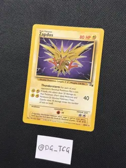 Pokemon WOTC Fossil Set - Zapdos - 30/62 - Unlimited Ed - Non Holo RARE - NM/VLP - Image 4