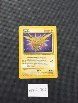Pokemon WOTC Fossil Set - Zapdos - 30/62 - Unlimited Ed - Non Holo RARE - NM/VLP - Image 5