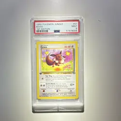 Wizards of the Coast Pokemon Jungle 1st Edition Eevee 51/64 PSA 9 (1999) - Image 1