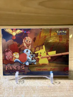HOLO Foil Pikachu's Vacation #52 Everyone...Pull!!! Topps Pokemon. LP - Image 1