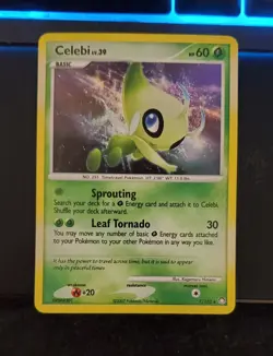 Pokemon Diamond & Pearl Mysterious Treasures Celebi (7/123) Holo Rare LP - Image 1