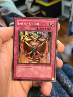 Yugioh Jar of Greed LON-047 Super Rare - Image 1