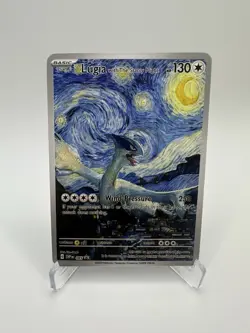 Pokemon Lugia Starry Night Van Gogh Beautiful Moon ACG Star Trading Card - NM - Image 1