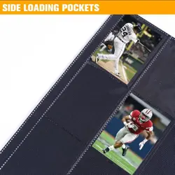 12 Pocket 720 Pockets Trading Card Binder, Ringless Side Loading Card Holder Alb - Image 5