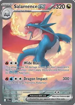 Pokemon TCG Salamence EX Journey Together Special Illustration Rare Card 187/159 - Image 1