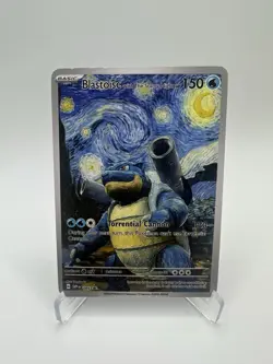 Pokemon Blastoise Starry Night Van Gogh Beautiful Moon ACG Star Trading Card NM - Image 1