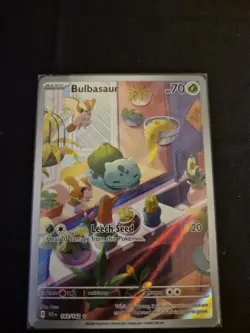 Pokemon TCG Bulbasaur Holo Card Stellar Crown Illustration Rare 143/142 NM - Image 2