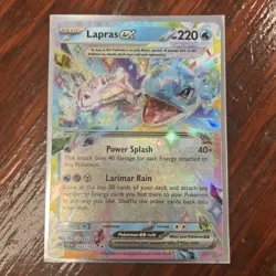 Lapras EX 032/142 Stellar Crown Double Rare Holo Pokemon Card - Image 1