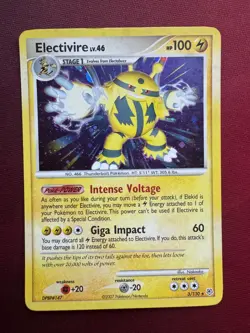 ELECTIVIRE 3/130 Diamond & Pearl SWIRL + HOLO BLEED rare Pokemon TCG card NM - Image 1