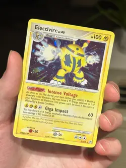 ELECTIVIRE 3/130 Diamond & Pearl SWIRL + HOLO BLEED rare Pokemon TCG card NM - Image 2