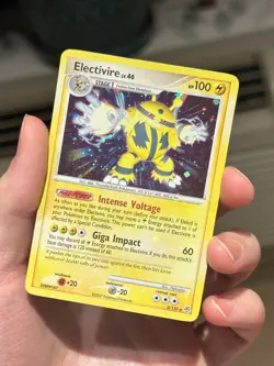 ELECTIVIRE 3/130 Diamond & Pearl SWIRL + HOLO BLEED rare Pokemon TCG card NM - Image 3