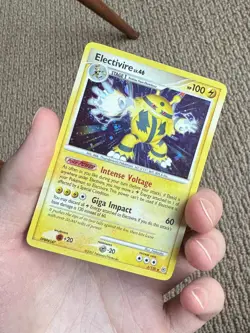 ELECTIVIRE 3/130 Diamond & Pearl SWIRL + HOLO BLEED rare Pokemon TCG card NM - Image 4