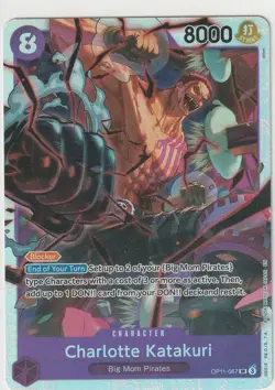 Charlotte Katakuri OP11-067 English SR A Fist of Divine Speed One Piece Card - Image 1