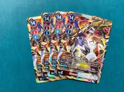 Shoutmon BT11-019 Playset Dimensional Phase Digimon Card Game x4 - Image 1