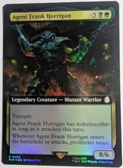 Agent Frank Horrigan Extended Art Foil x1 Fallout MTG Magic the Gathering LP/NM - Image 1