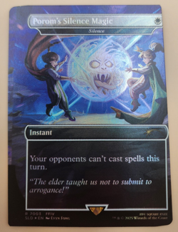 MTG Porom's Silence Magic Rainbow Foil Secret Lair Final Fantasy Error Print Cut - Image 3