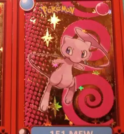 Mew/Magmar Pokemon Pokedex Stickers #151/126 Gold Foil - Image 1